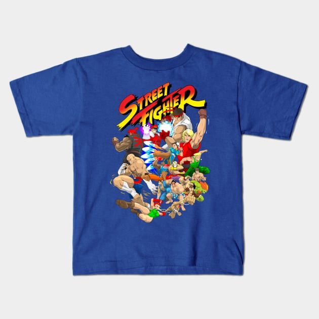 Super Street Fighter: World Warriors Kids T-Shirt by CoolDojoBro